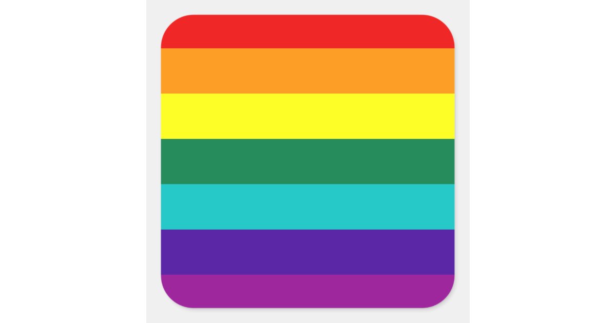 7 Stripes Rainbow Gay Pride Flag Sticker Zazzle