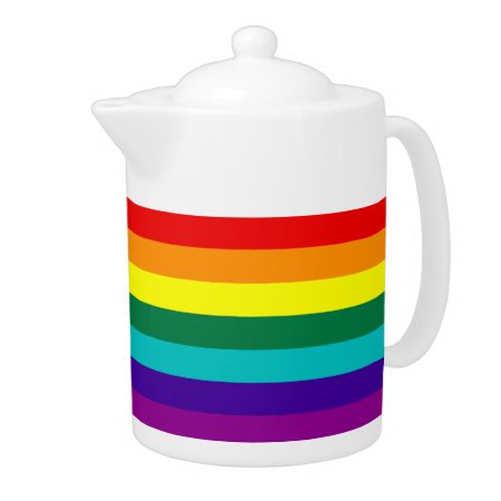 7 Stripes Rainbow Gay Pride Flag Teapot