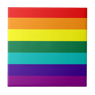 7 Stripes Rainbow Gay Pride Flag Tile
