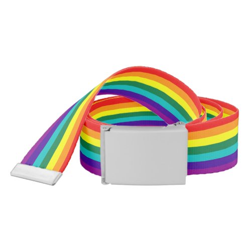 7 Stripes Rainbow Pride Flag Belt
