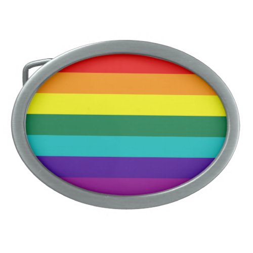 7 Stripes Rainbow Pride Flag Belt Buckle