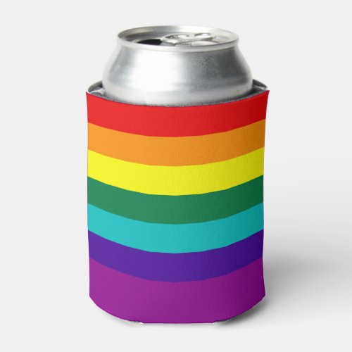 7 Stripes Rainbow Pride Flag Can Cooler