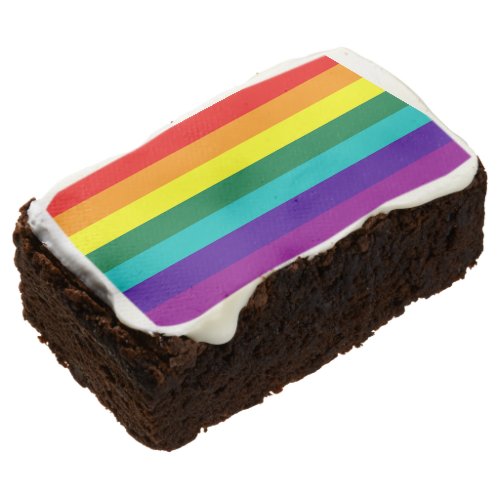 7 Stripes Rainbow Pride Flag Chocolate Brownie