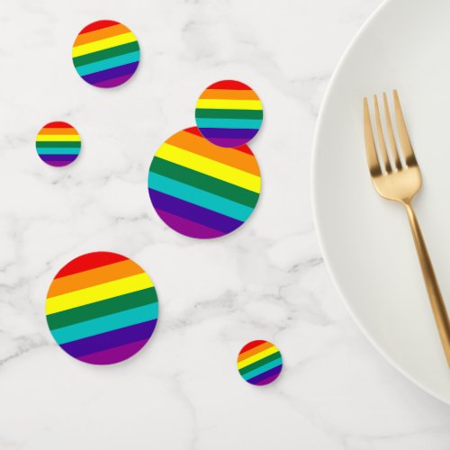 7 Stripes Rainbow Pride Flag Confetti