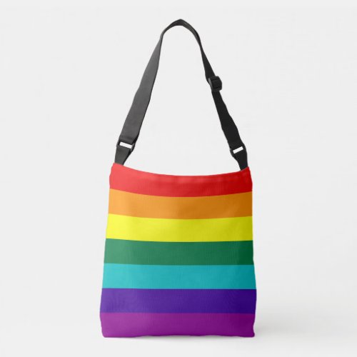 7 Stripes Rainbow Pride Flag Crossbody Bag