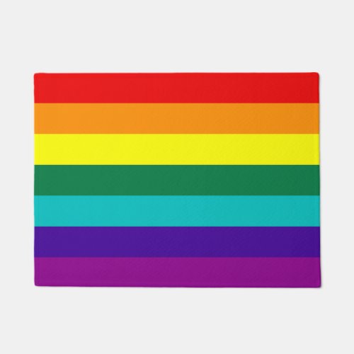 7 Stripes Rainbow Pride Flag Doormat