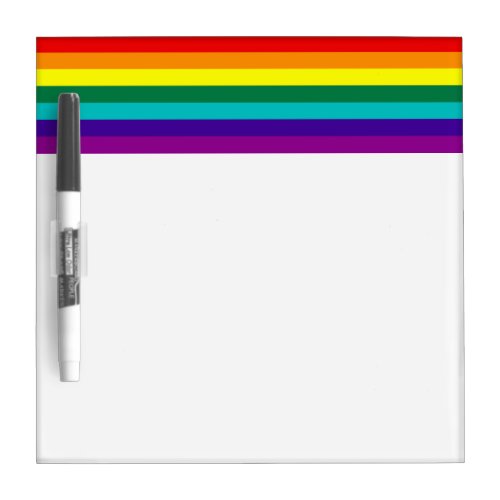 7 Stripes Rainbow Pride Flag Dry Erase Board