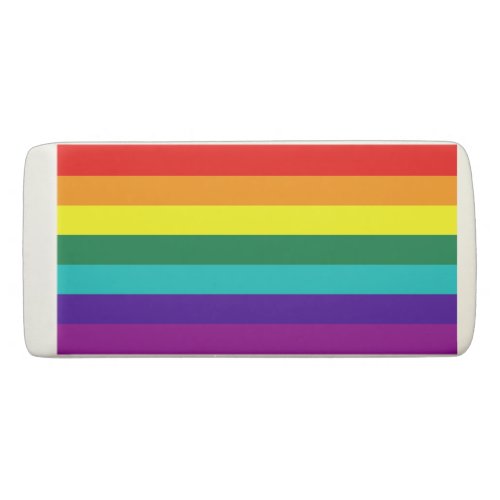 7 Stripes Rainbow Pride Flag Eraser