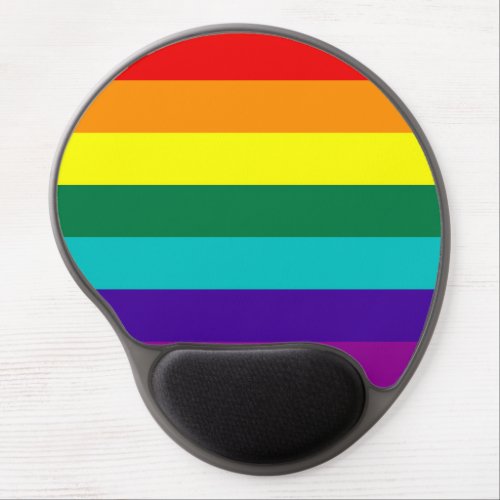 7 Stripes Rainbow Pride Flag Gel Mouse Pad