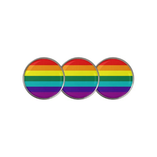 7 Stripes Rainbow Pride Flag Golf Ball Marker
