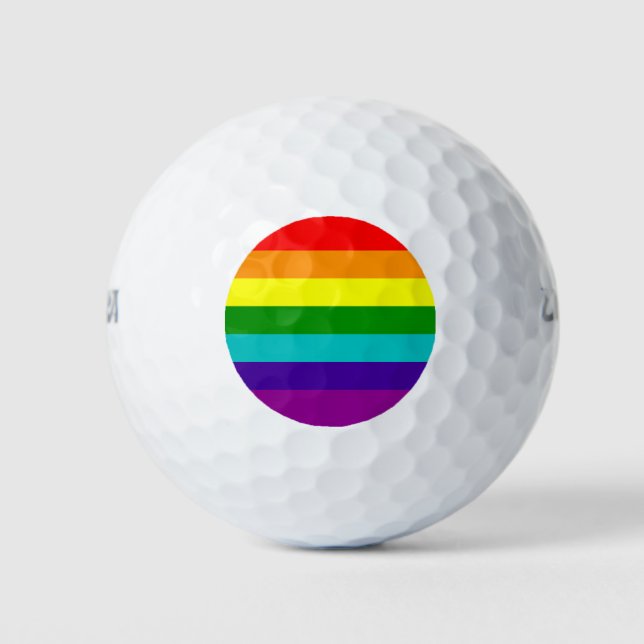 7 Stripes Rainbow Pride Flag Golf Balls (Front)