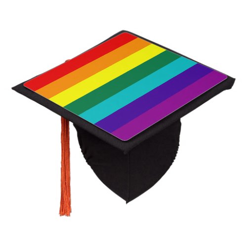 7 Stripes Rainbow Pride Flag Graduation Cap Topper