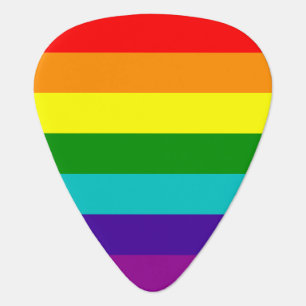 7 Stripes Rainbow Pride Flag Guitar Pick