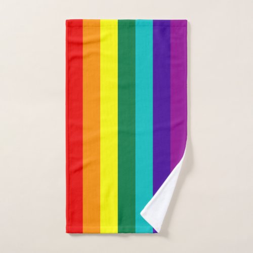 7 Stripes Rainbow Pride Flag Hand Towel