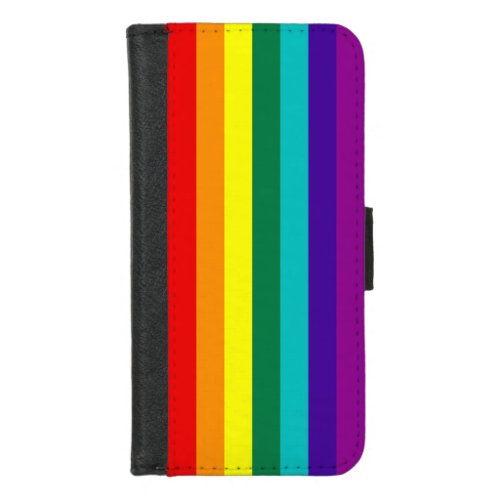 7 Stripes Rainbow Pride Flag iPhone 87 Wallet Case