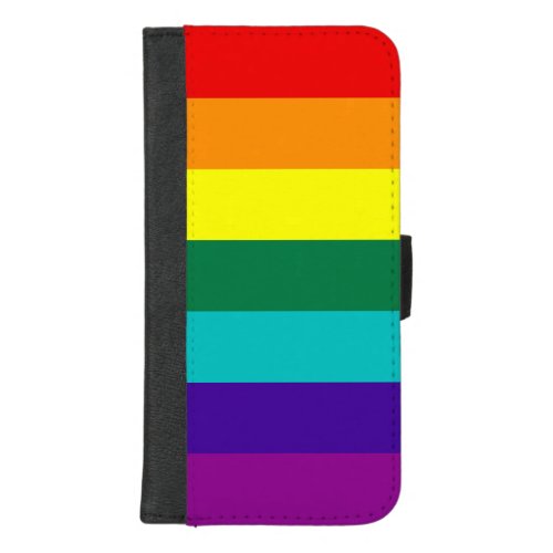 7 Stripes Rainbow Pride Flag iPhone 87 Plus Wallet Case