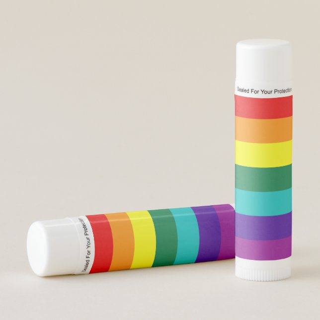 7 Stripes Rainbow Pride Flag Lip Balm (Front)
