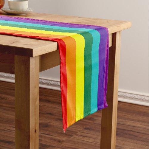 7 Stripes Rainbow Pride Flag Long Table Runner
