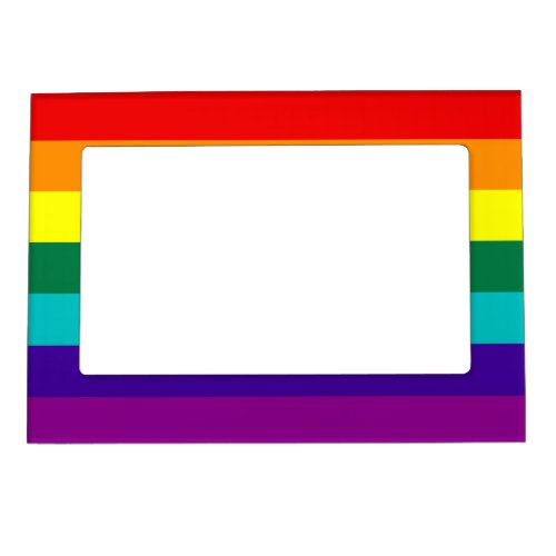 7 Stripes Rainbow Pride Flag Magnetic Photo Frame