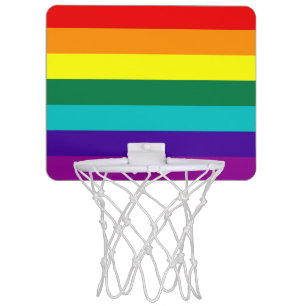 7 Stripes Rainbow Pride Flag Mini Basketball Hoop
