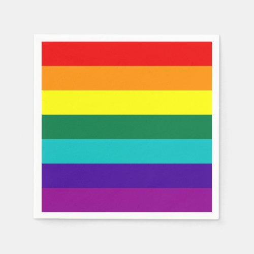 7 Stripes Rainbow Pride Flag Paper Napkins