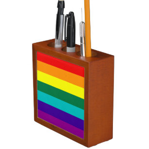 7 Stripes Rainbow Pride Flag Pencil/Pen Holder
