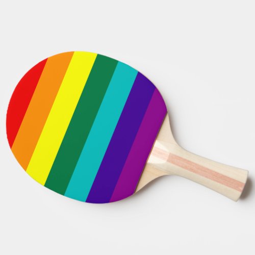 7 Stripes Rainbow Pride Flag Ping_Pong Paddle