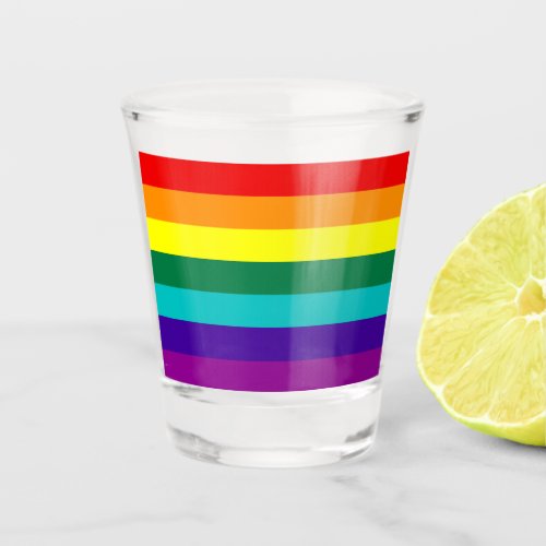 7 Stripes Rainbow Pride Flag Shot Glass