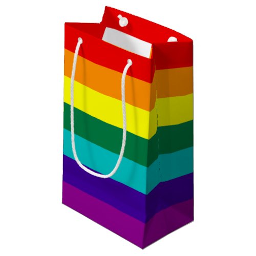 7 Stripes Rainbow Pride Flag Small Gift Bag