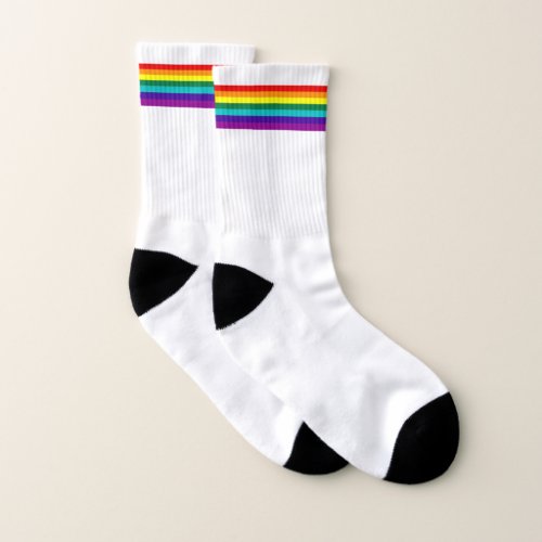 7 Stripes Rainbow Pride Flag Socks