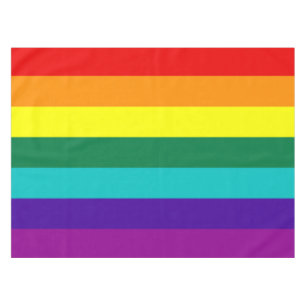 7 Stripes Rainbow Pride Flag Tablecloth