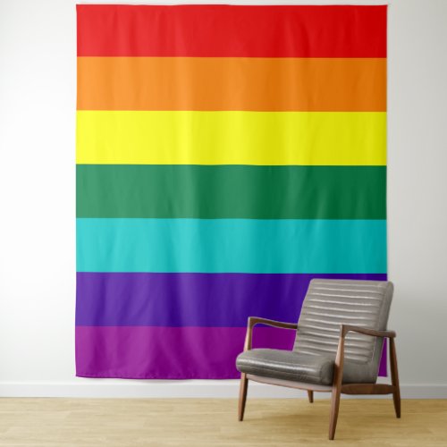 7 Stripes Rainbow Pride Flag Tapestry