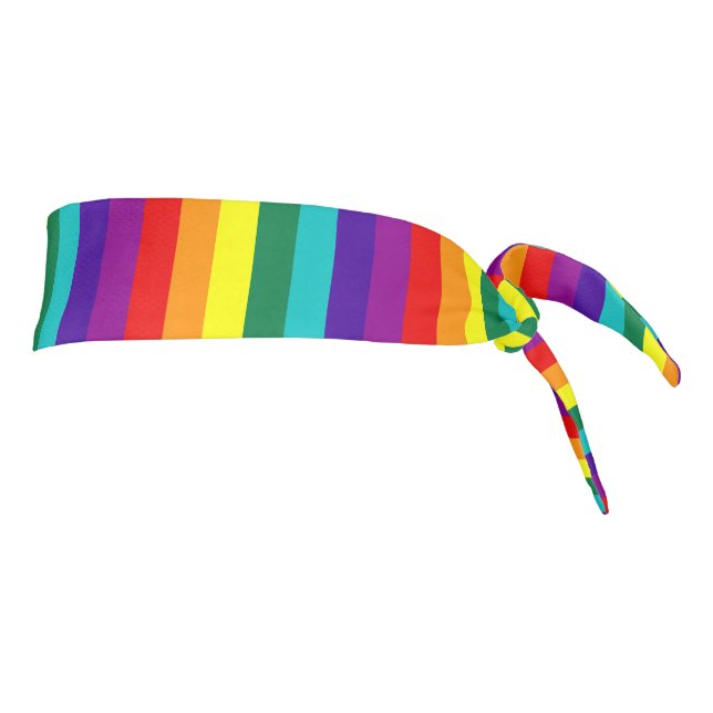 7 Stripes Rainbow Pride Flag Tie Headband (Rotate 90)