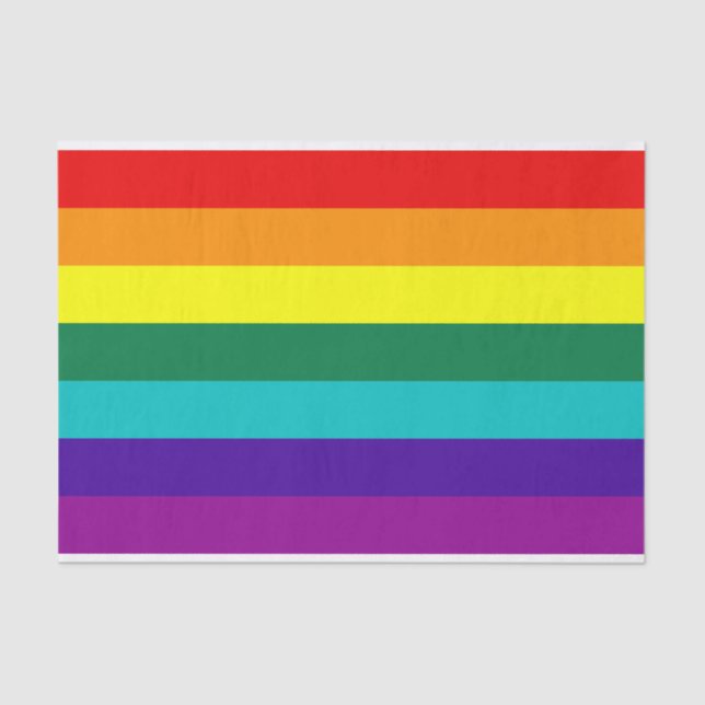 7 Stripes Rainbow Pride Flag Tissue Paper (Front)