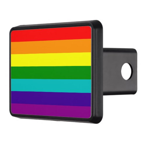 7 Stripes Rainbow Pride Flag Trailer Hitch Cover