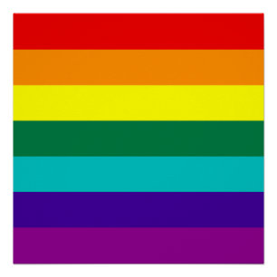 7 Stripes Rainbow Pride Poster