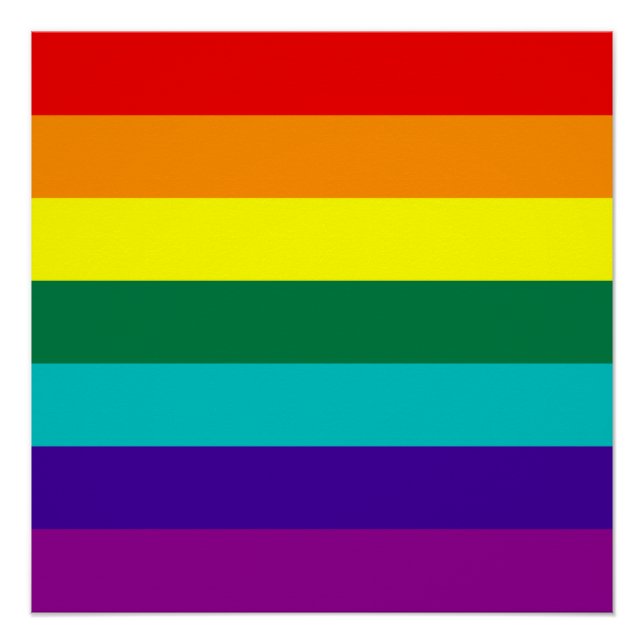 7 Stripes Rainbow Pride Poster (Front)