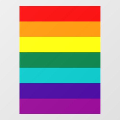 7 Stripes Rainbow Pride  Window Cling