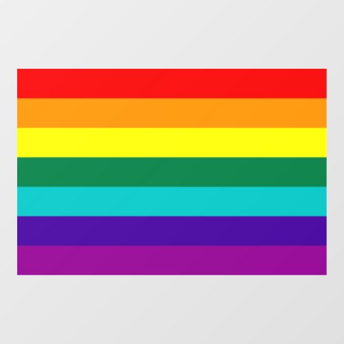 7 Stripes Rainbow Pride  Window Cling
