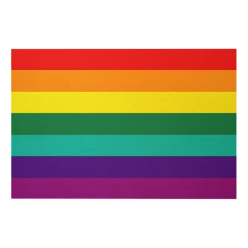7 Stripes Rainbow Pride Wood Wall Decor