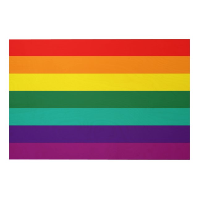 7 Stripes Rainbow Pride Wood Wall Decor (Front)