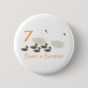 7 Swans a Swimming Button
