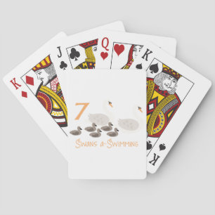 7 Swans a Swimming Poker Cards