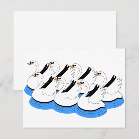 7 Swans Swimming (Front/Back)