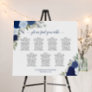 7 Table Blue Boho Roses Wedding Seating Chart Foam Board