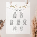 7 Tables Find Your Seat Seating Chart at Zazzle