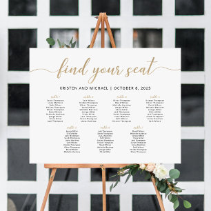 7 Tables Find Your Seat Seating Chart Foam Board