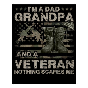 7 Veteran Father Day Shirt I'm A Dad Grandpa Poster