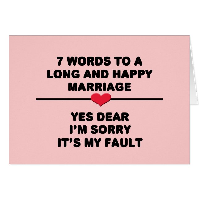 7 Words For A Long and Happy Marriage (Front Horizontal)