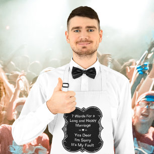 7 Words for a Long and Happy Marriage Adult Apron
